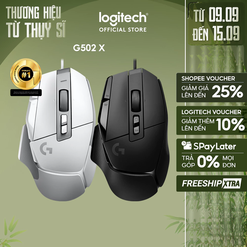 Chuột gaming có dây Logitech G G502 X – switch LIGHTFORCE hybrid, Cảm biến Hero 25K