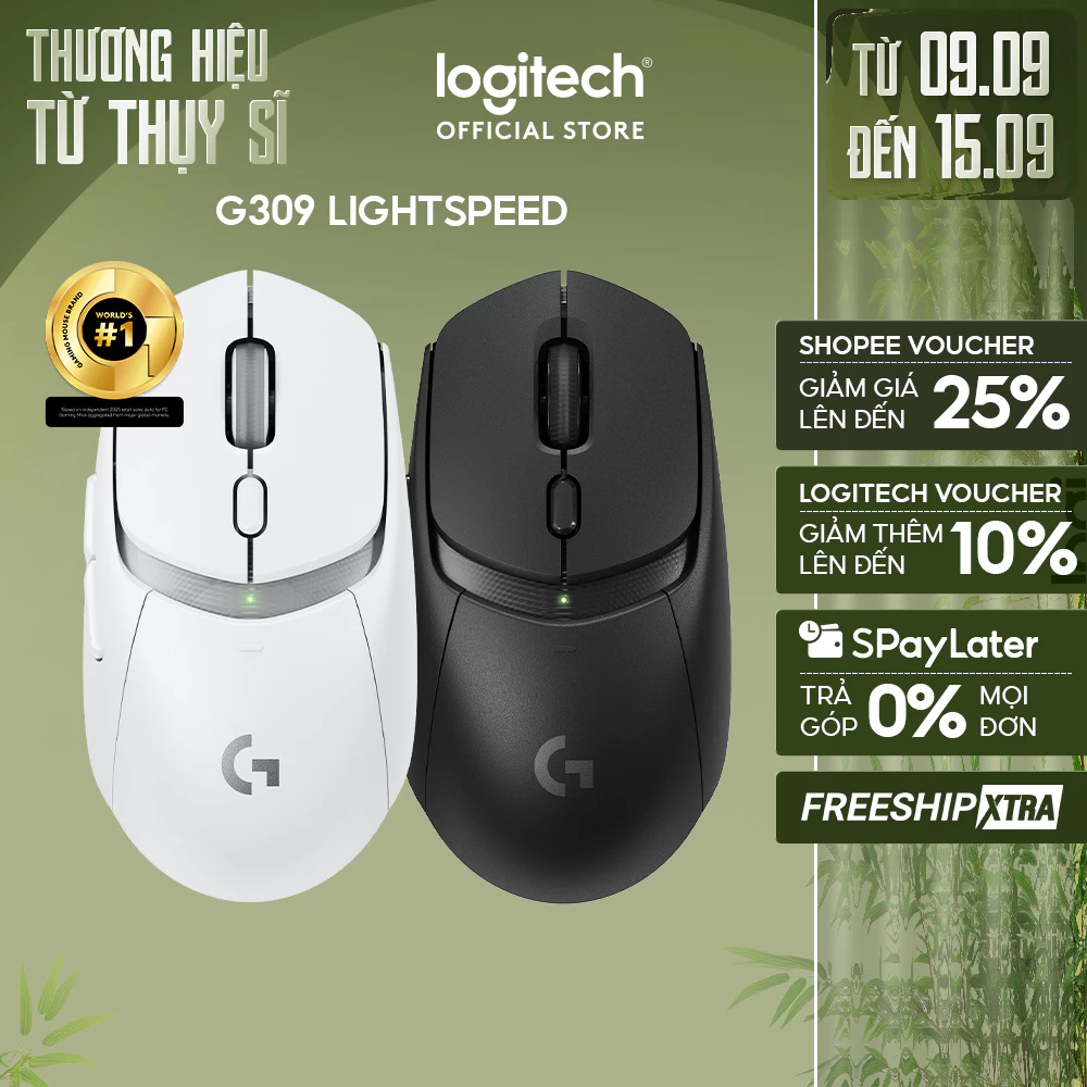 Chuột gaming không dây Logitech G309 LIGHTSPEED - Switch LIGHTFORCE, HERO 25K, Pin hơn 300h