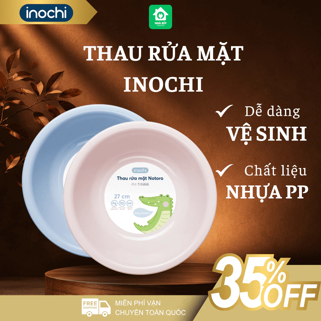 Thau Rửa Mặt Notoro 27cm Inochi Thiết Kế Sâu Lòng Hạn Chế Bắn Nước, Hai Tay Cầm Chắc Chắn - Nhà Bếp Thiên Hà