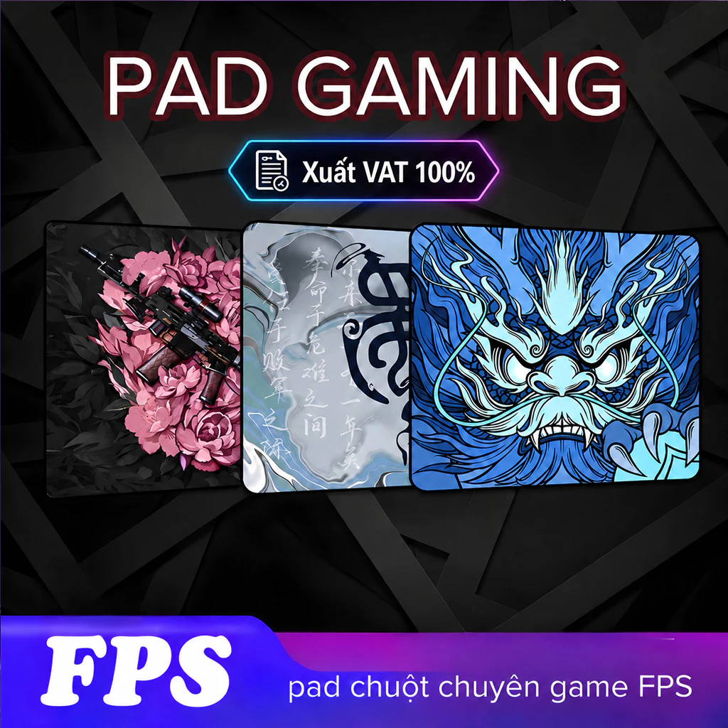 Lót chuột, pad chuột chuyên game FPS 40x45cm dày 3mm bề mặt speed chống trượt di chuột cực êm