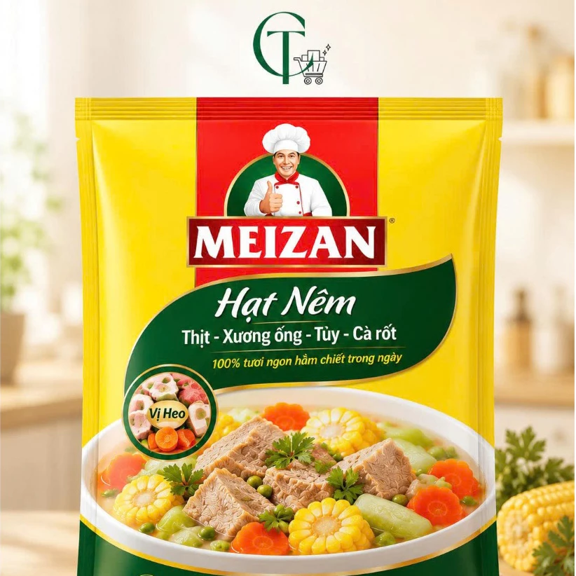 Hạt nêm  Meizan túi 1kg / 1kg / 1,8kg vị heo của Cattuongminimart