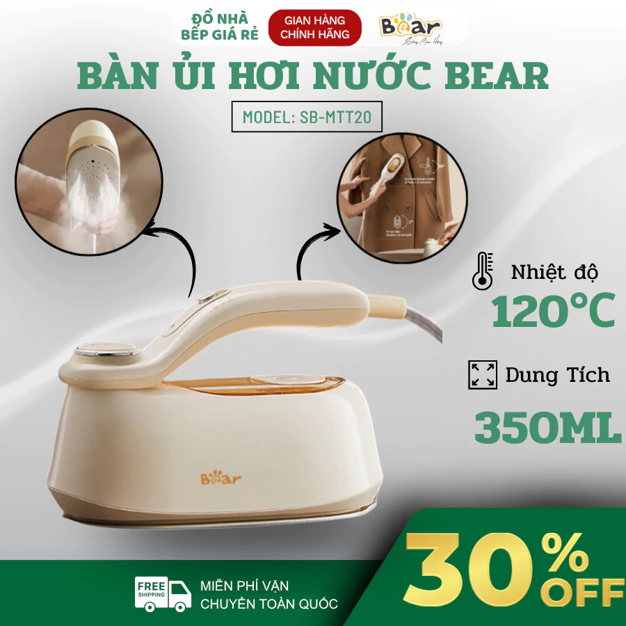 Bàn Ủi Hơi Nước Bear IR-4H15H Công Nghệ Hiện Đại Giúp Bảo Vệ Quần Áo, Công Suất Mạnh Mẽ - Haatz Online