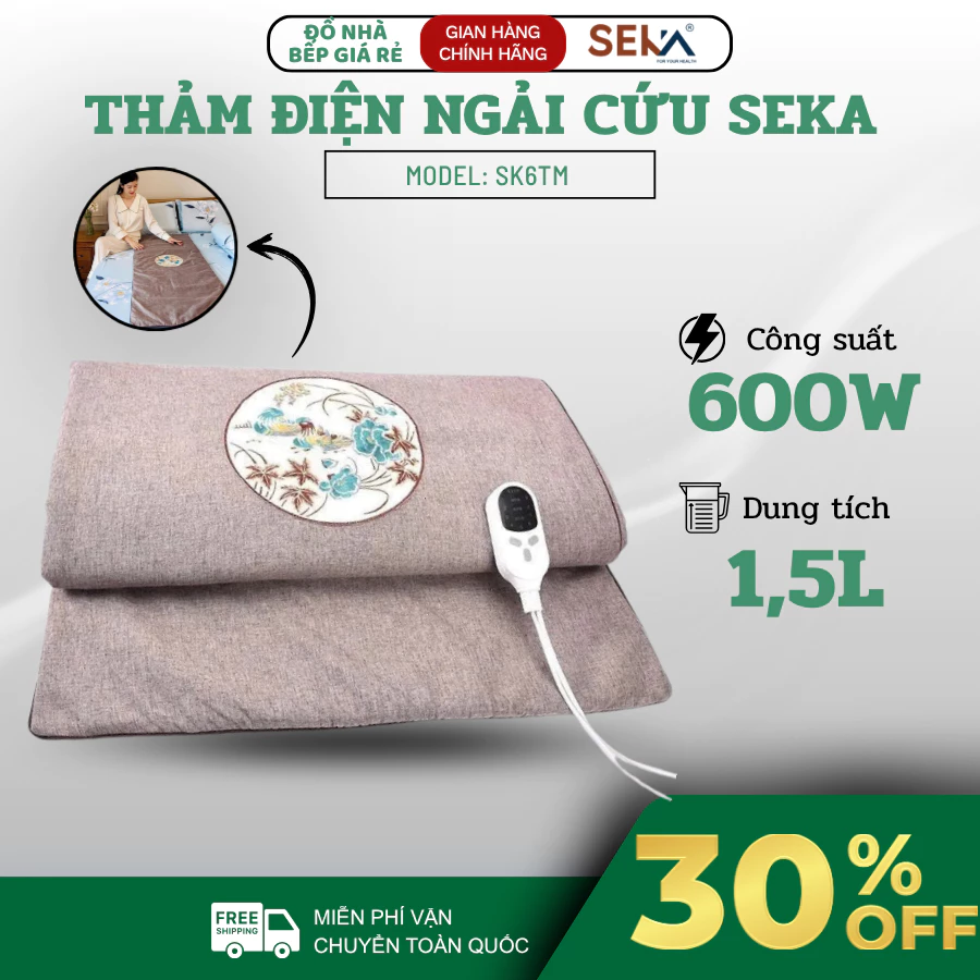 Thảm Điện Ngải Cứu SEKA SK6TM Hỗ Trợ Lưu Thông Máu Giúp Dễ Ngủ, Phù Hợp Với Người Lớn Tuổi - Haatz Online