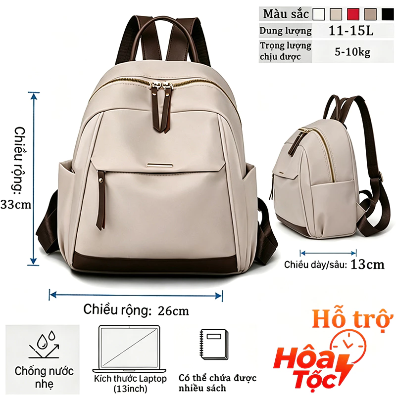Balo Mini Tiện Lợi Nhiều Ngăn- balo vải chống nước- phù hợp du lịch, đi chơi ngắn ngày, đi làm.b2366