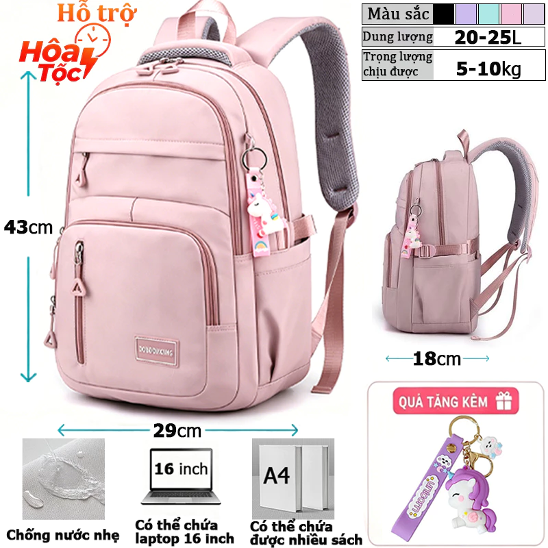 Ba lô học sinh unisex chống nước,chống bẩn,bền và dung tích lớn,ba lô cho laptop,tặng móc khóa.b8705
