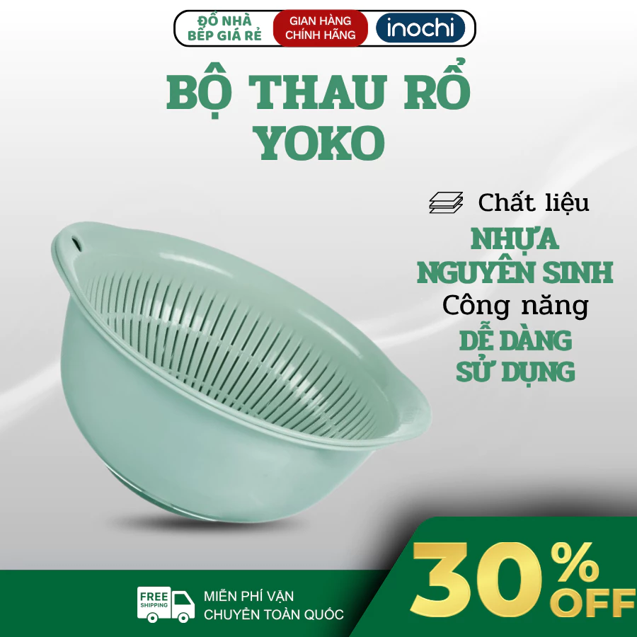 Rổ Nhựa Inochi Cao Cấp 30cm Nhựa PP Nguyên Sinh, Bền Bỉ An Toàn Cho Sức Khỏe - Haatz Online