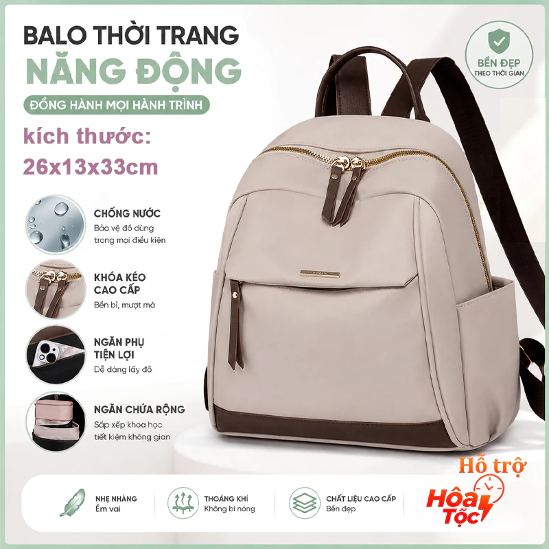 Balo Mini Nữ Basic Đơn Giản  Cao Cấp Đứng Phom Chống Nước Dáng Vintage Đi Chơi Đi Học.b2366