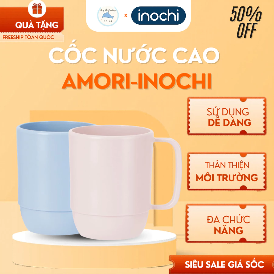 Cốc Nước Có Quai Cầm Inochi Thiết Kế Thanh Lịch, Dễ Vệ Sinh, Sử Dụng Bền Lâu Cho Mọi Gia Đình - Tổng Kho Lê Hà