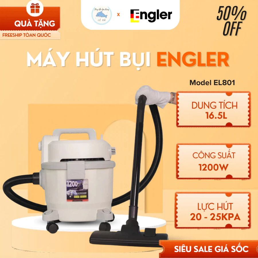 Máy Hút Bụi Engler EL801 Tiếng Ồn Nhỏ, Bộ Lọc Đa Tầng Hoàn Hảo Cho Gia Đình Và Cửa Hàng  - Tổng Kho Gia Dụng Lê Hà