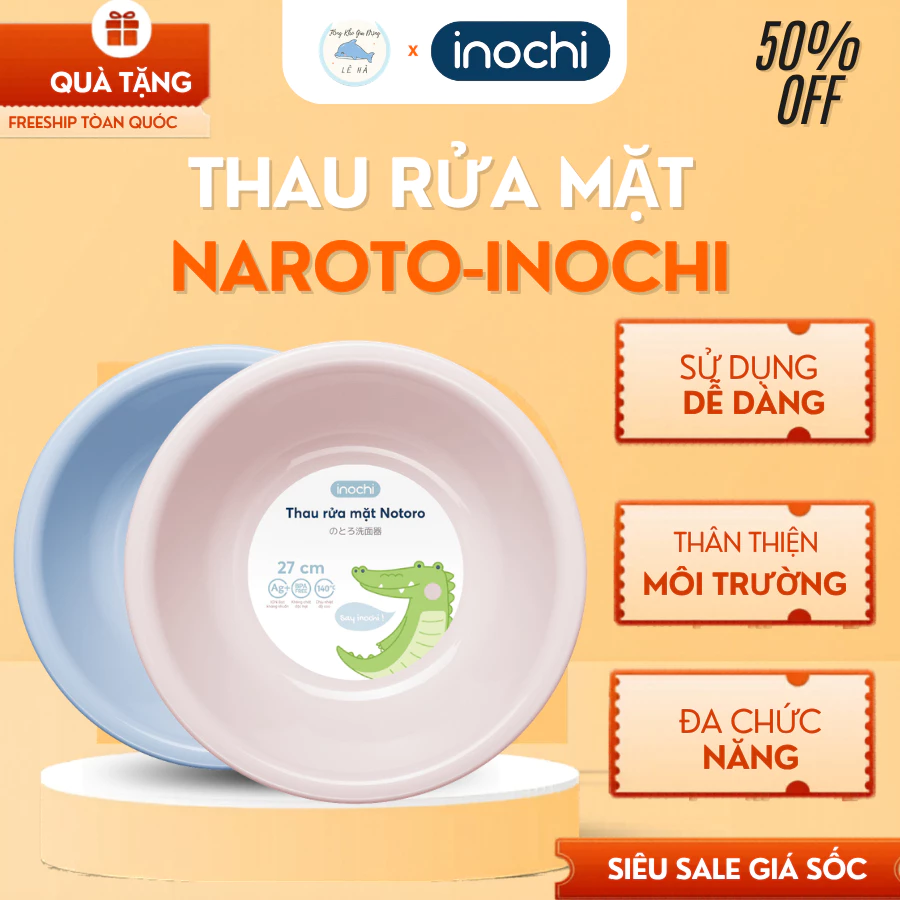 Thau Rửa Mặt Inochi Lòng Sâu Tiện Dụng, Chịu Lực Tốt, Đa Năng Dùng Trong Phòng Tắm Và Nhà Bếp - Tổng Kho Lê Hà