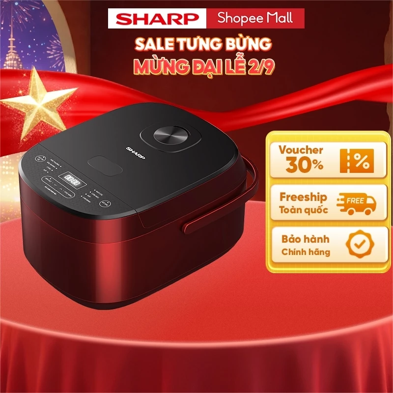 Nồi Cơm Điện Tử KS-COM194EV-BK/RD 1.8L [8 Chức năng nấu, Công Suất 790W]