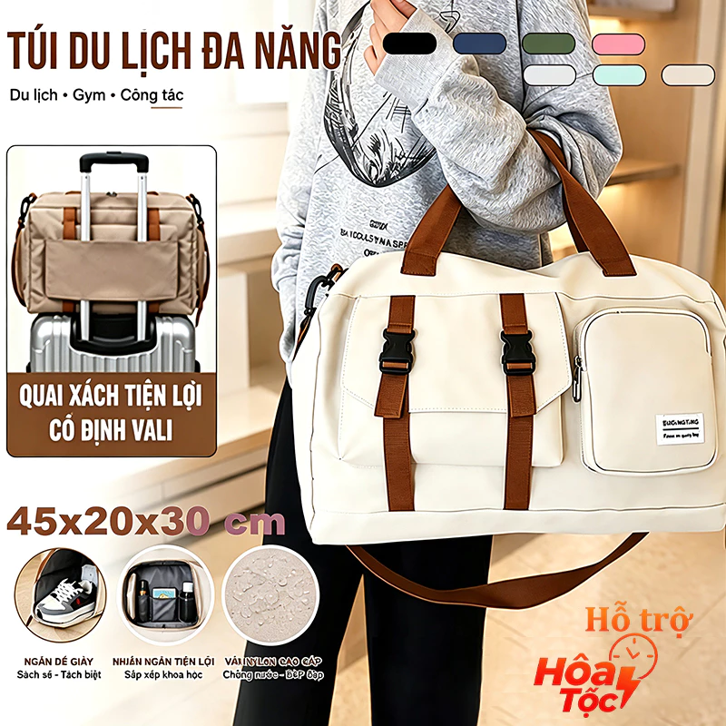 Túi du lịch sức chứa lớn,túi du lịch/đi công tác ngắn ngày dày dặn,chống thấm nước và chống mài mòn,tách biệt ướt và khô