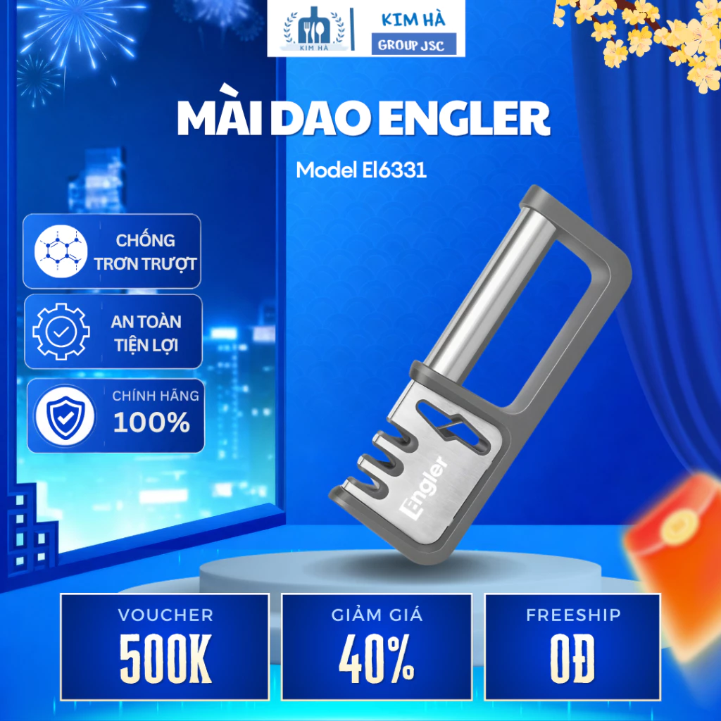 Mài Dao Engler Thiết Kế 3 Khe Mài Tiện Lợi , Tay Cầm Chống Trượt An Toàn, Mài Dao Sắc Bén - Kim Hà Group