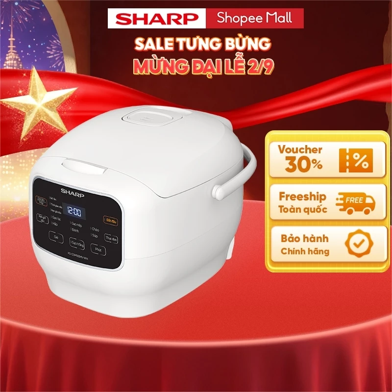 Nồi Cơm Điện Sharp KS-COM183MV-WH 1.8L
