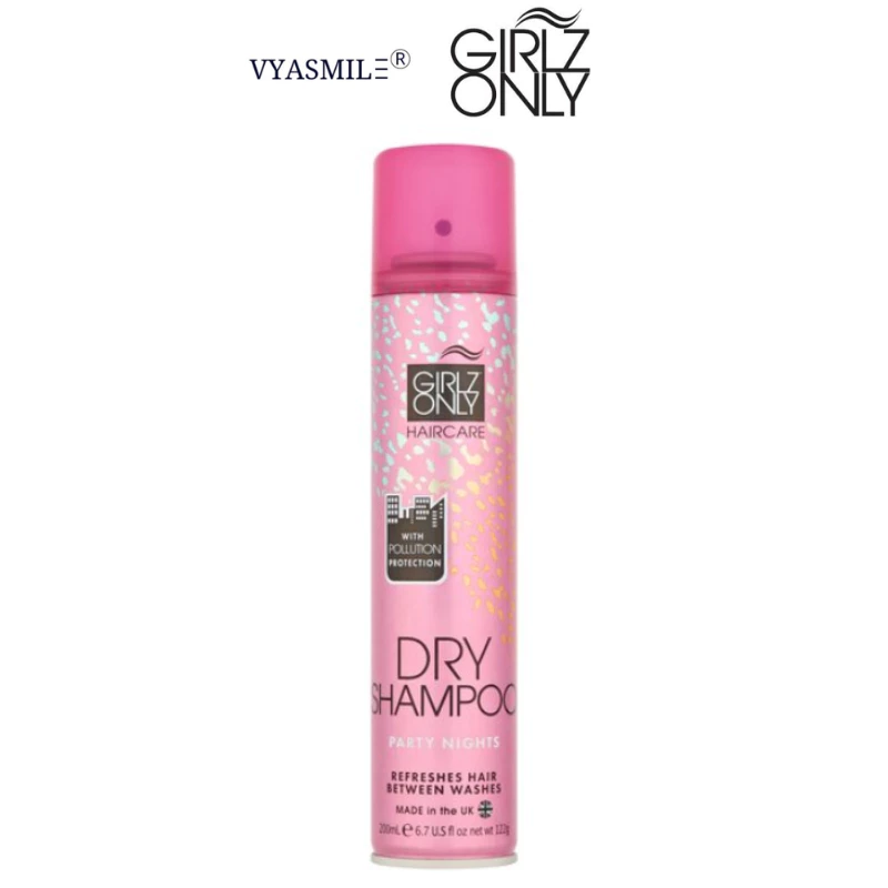 Dầu gội khô Dry Shampoo GIRLZ ONLY Party Nights (Hồng) 200ml, lưu hương dài lâu mùi hương nước hoa