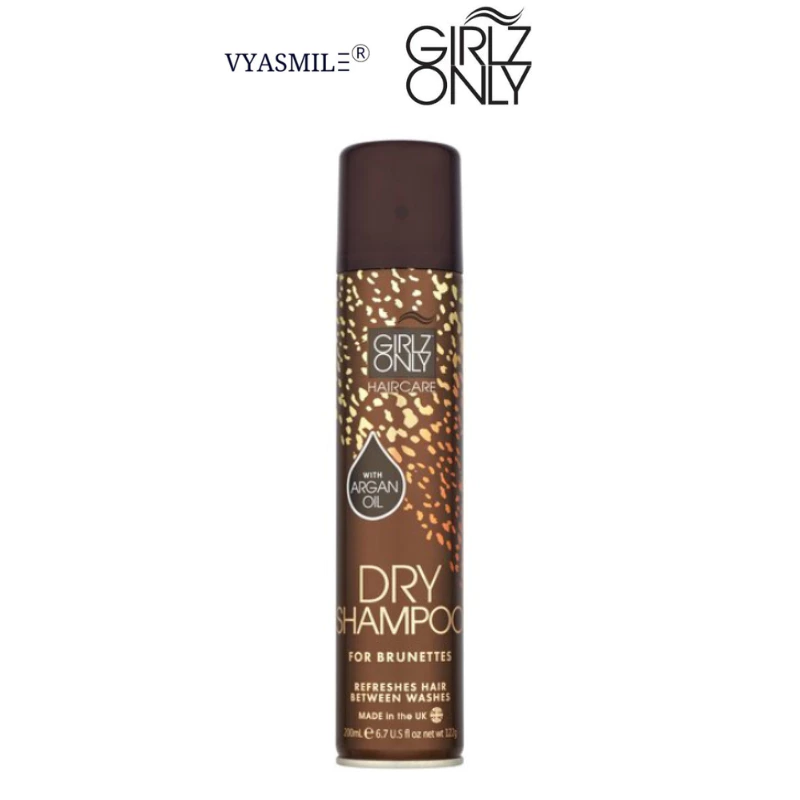 Dầu Gội Khô Dry Shampoo Girlz Only For Brunette 200ml (Nâu), che phủ chân tóc mùi hương chocolate