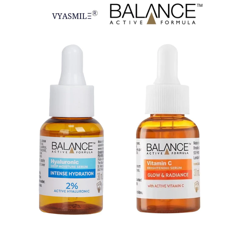 Combo sáng da và dưỡng ẩm serum Vitamin C 3% + Serum Hyaluronic Balance Active Formula 30ml/ chai