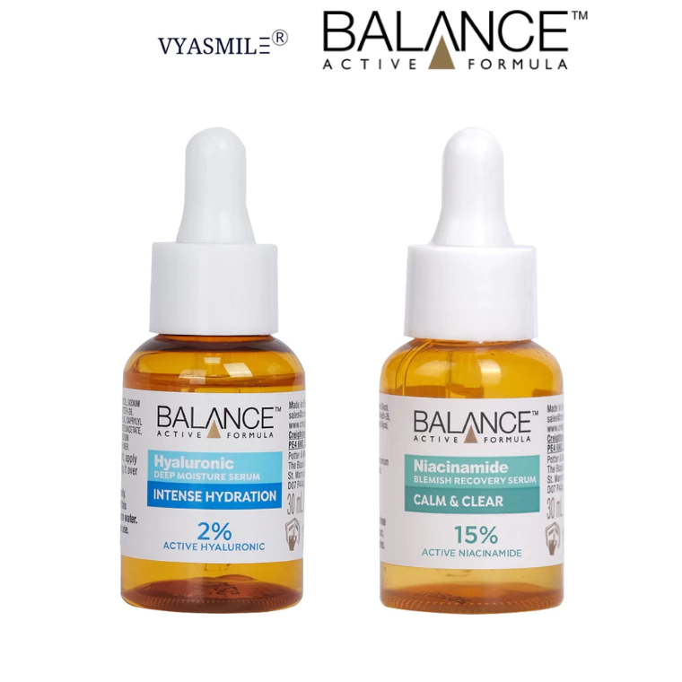 Combo serum phục hồi, làm dịu và cấp ẩm da Balance Niacinamide và Hyaluronic 30ml/chai