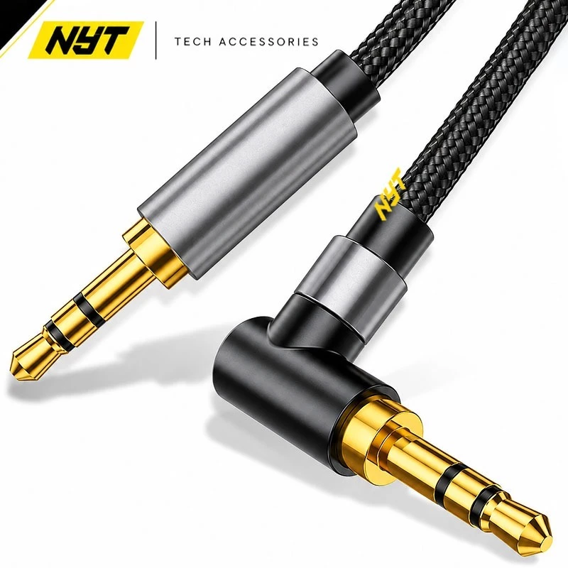 Cáp Audio 3.5mm Đầu Vuông Góc Cao Cấp NYT N18 Bảo Hành 12T Đổi Mới