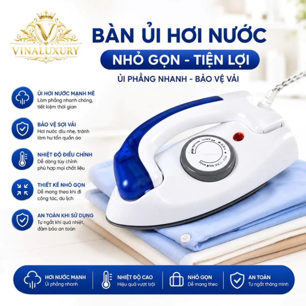Bàn Ủi Hơi Nước - Bàn Là Hơi Nước Gấp Gọn Có Thể Mang Đi Du Lịch [ Giá Rẻ ]