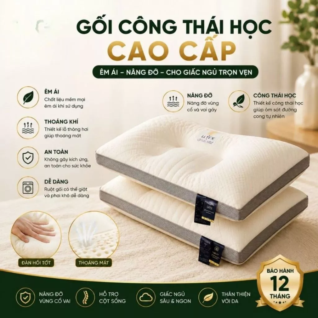 GỐI MASSAGE 3D Hỗ Trợ Ngủ Nhanh,Dễ Đi Vào Giấc Ngủ Hơn, Chống Ngáy Khi Ngủ, giảm tình trạng đau vai gáy