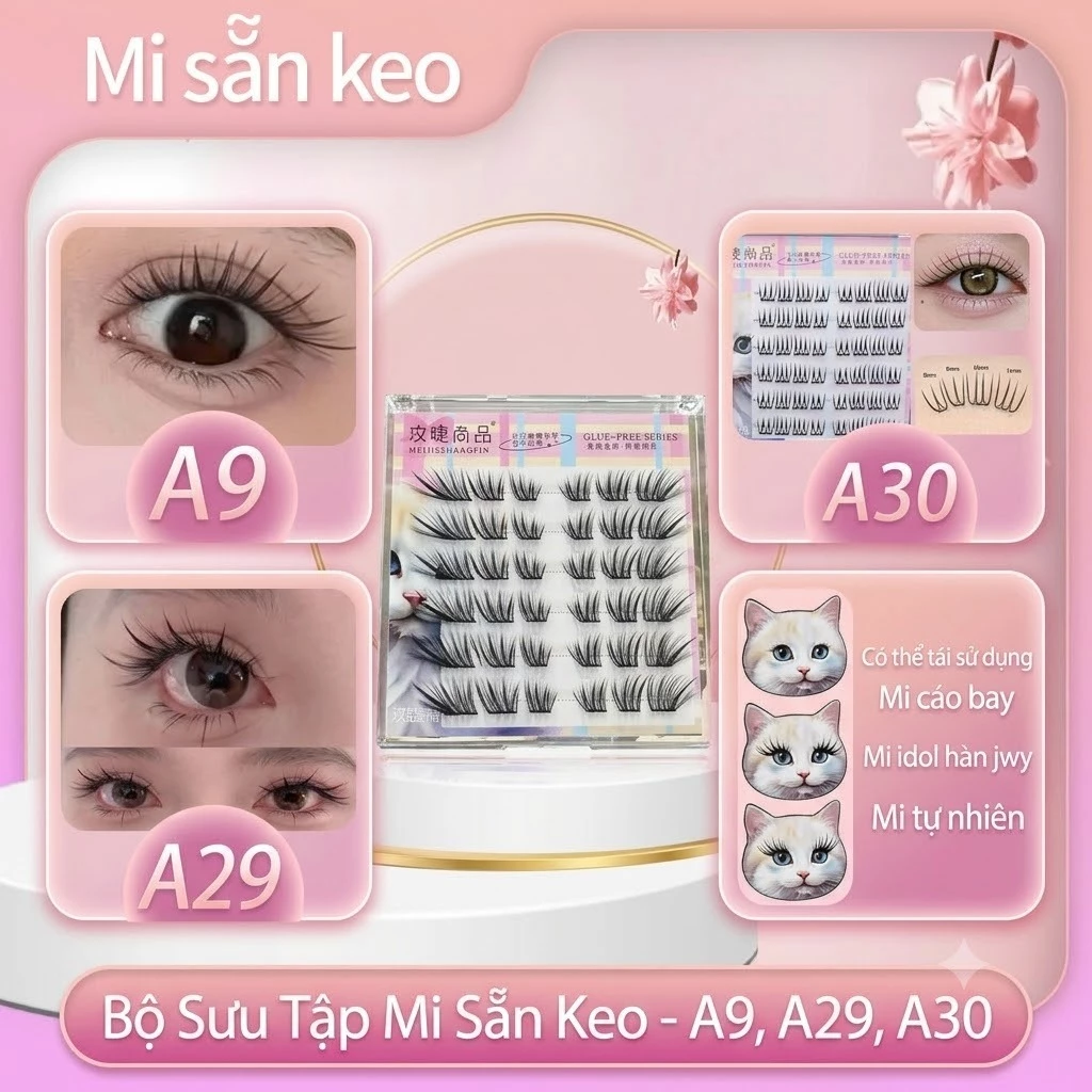 Mi Giả Sẵn Keo Mi Sợi Tự Nhiên Meijieshangpin