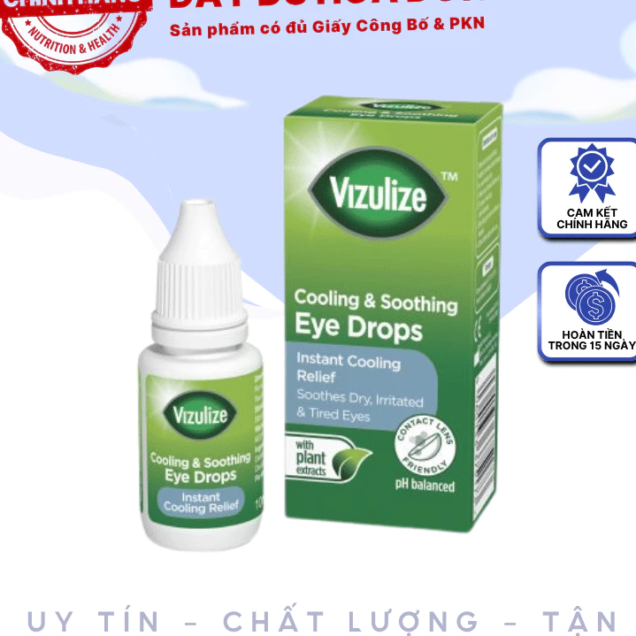 [✨CHÍNH HÃNG] Dung dịch nhỏ mắt Vizulize Cooling & Soothing Eye Drops Chai 10ml giúp làm mát và làm dịu mắt