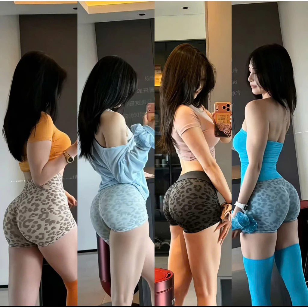 MIDORI SPORT - QUẦN HỌA TIẾT BEO - QB - HÀNG QC - MHHD DK3090 - DỆT KIM 10% ELASTANE - ĐI TẬP GYM , YOGA ,AEROBIC ,...