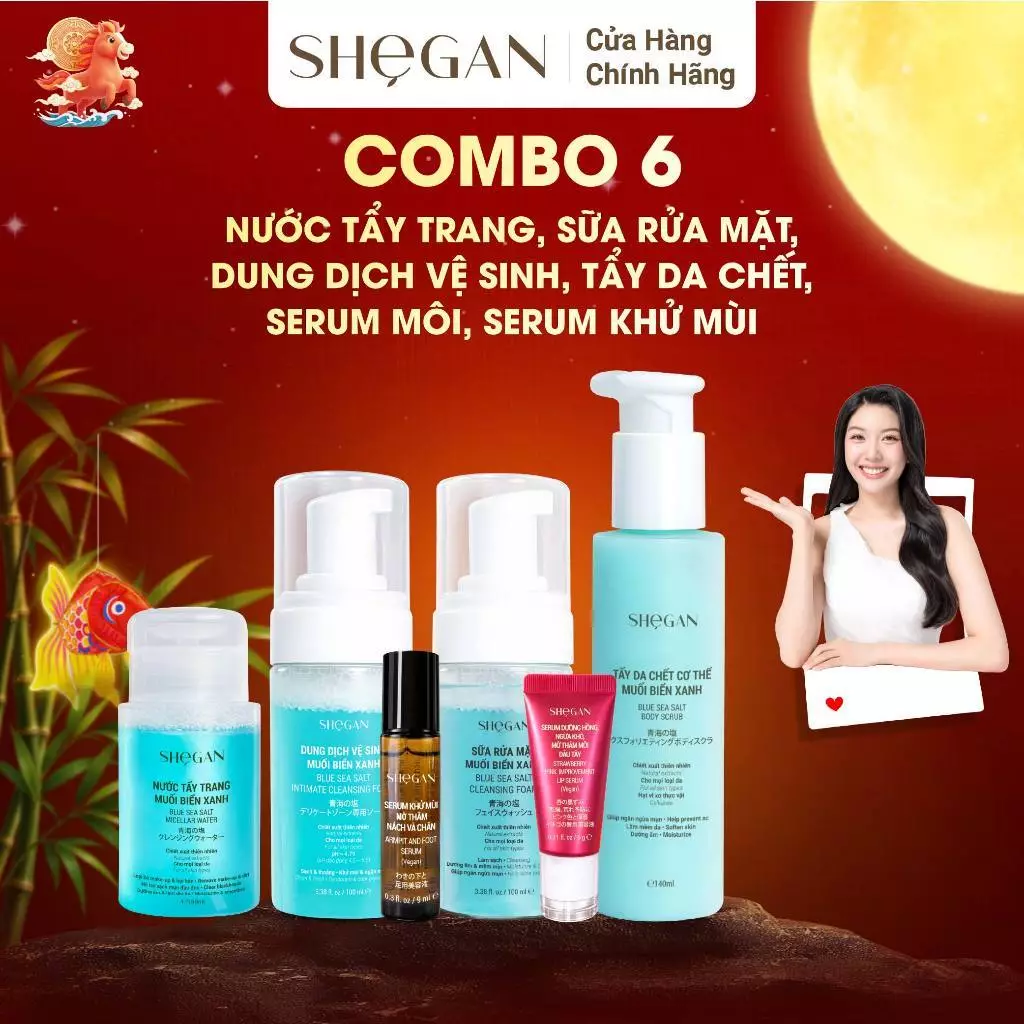 Sữa Rửa Mặt, Nước Tẩy Trang, Tẩy Da Chết, Dung Dịch Vệ Sinh, Serum Khử Mùi, Serum Dưỡng Môi