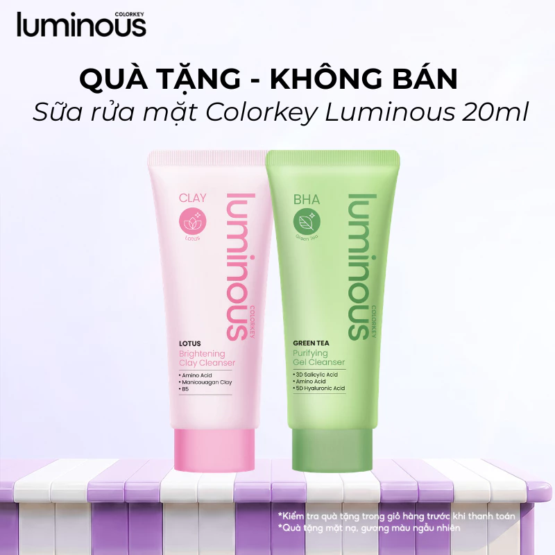 [Minisze] Sữa Rửa Mặt Bùn Khoáng Colorkey Luminous | Phù Hợp Da Nhạy Cảm Giúp Làm Sạch Sâu, Giữ Ẩm, Không Gây Khô Da 20g