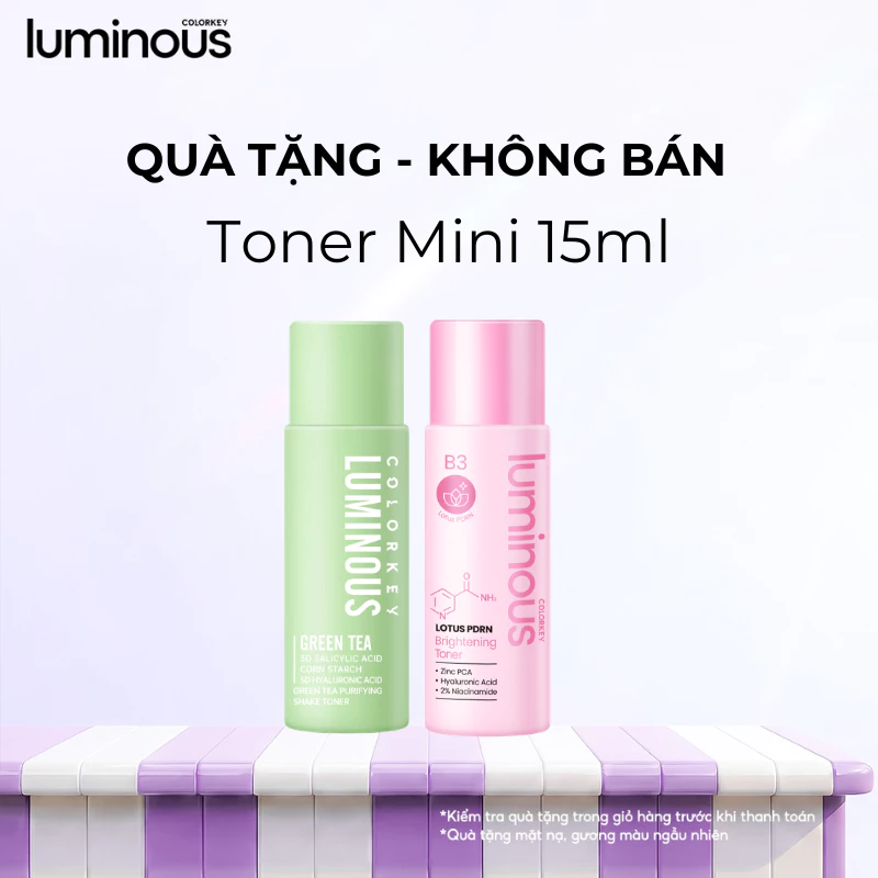 [MINI SIZE] TONER Colorkey Luminous | Giúp Hỗ Trợ Cân bằng Nước Và Dầu, Hỗ Trợ Dưỡng Ẩm Da 15ml