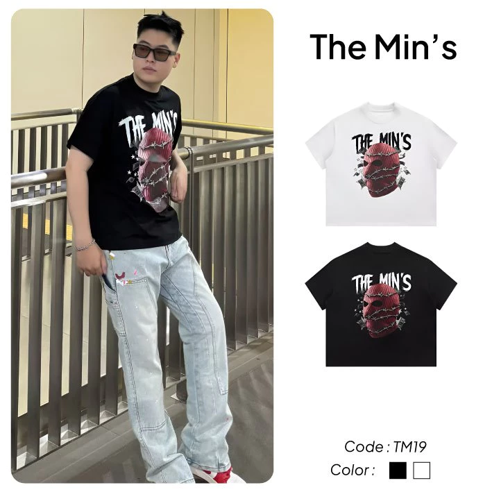 Áo Thun Local Brand The Min’s Dolla TM19 Áo Thun Form Boxy Vải Cotton 260gsm
