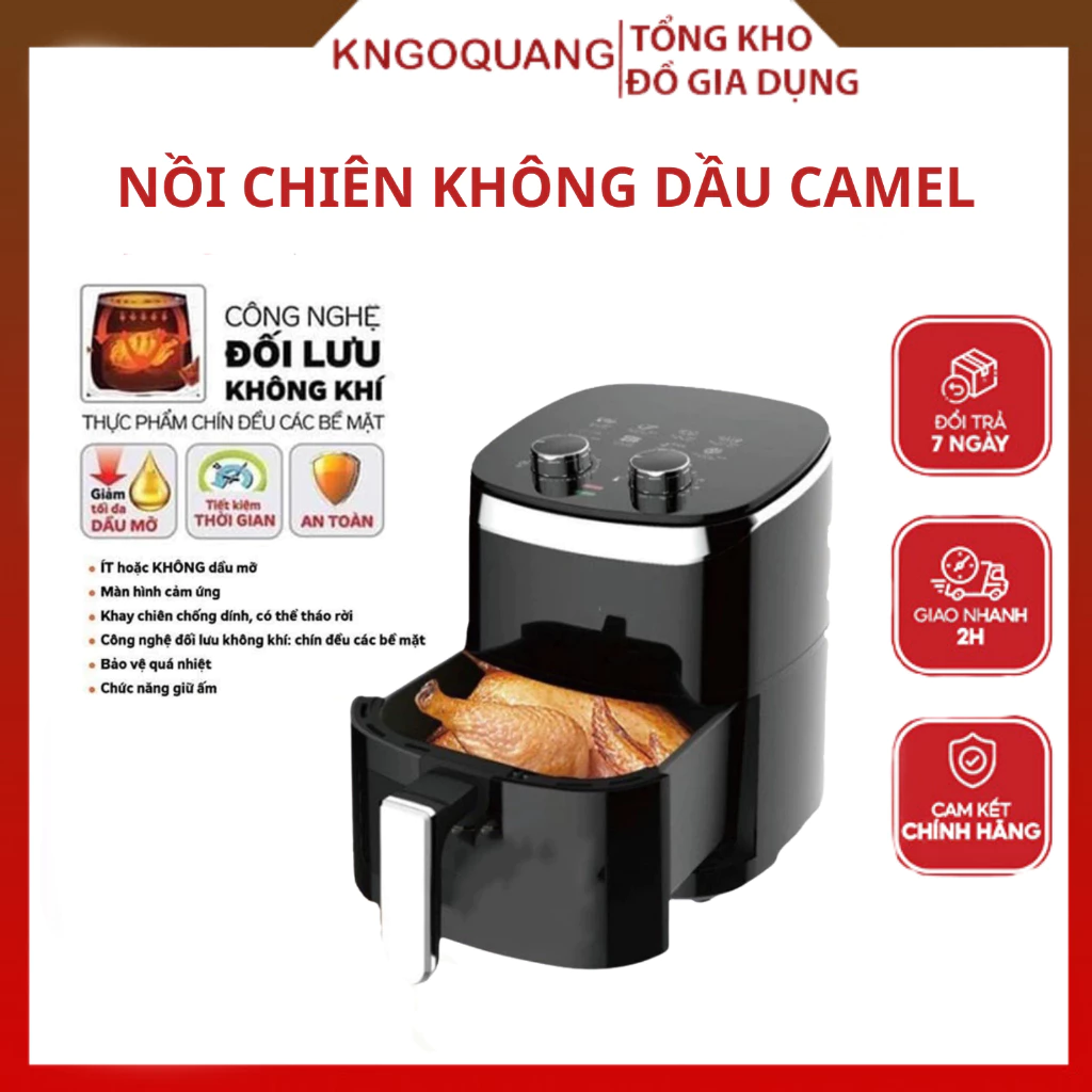 Nồi Chiên không dầu 10L 12L 15L Camel - Nồi Chiên Không Dầu Nướng Nguyên 1 Con Rất Nhanh Tiết Kiệm Thời Gian Cho Bạn