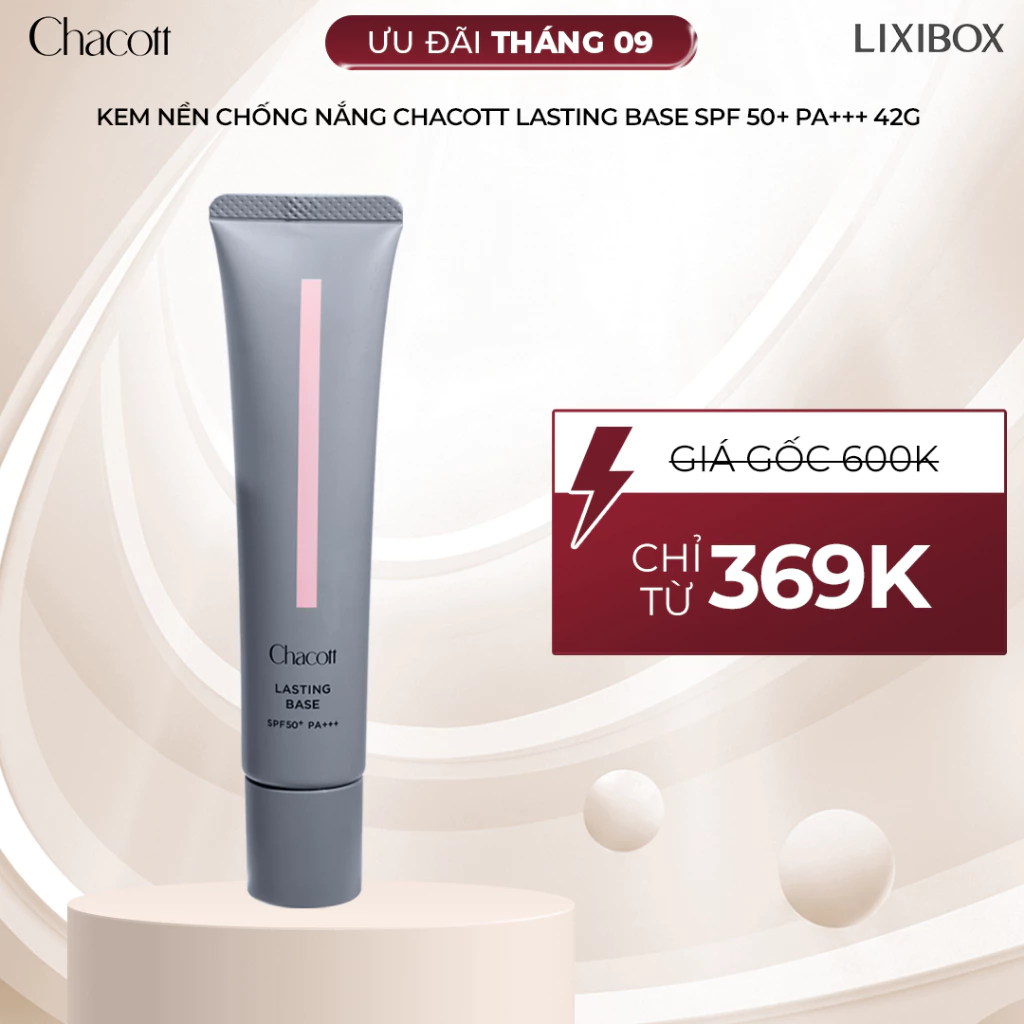 Kem Lót Trang Điểm Chống Nắng Chacott Lasting Base SPF 50+ PA+++ 42g