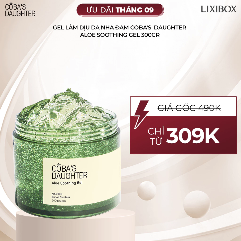 Gel Làm Dịu Da Nha Đam CoBa’s Daughter Aloe Soothing Gel 300gr