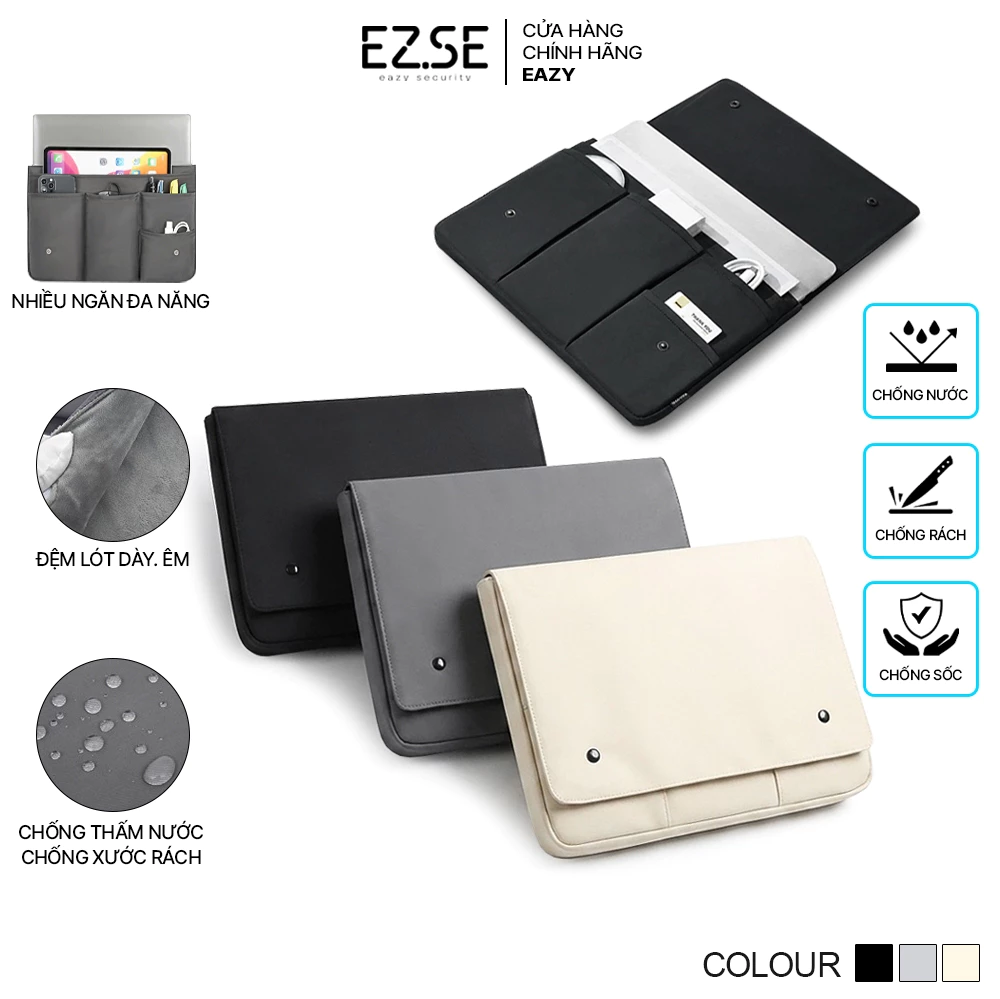 Túi chống sốc laptop ipad nhiều ngăn EAZY TS08 Túi đựng máy tính bảng macbook 13" 14 inch 15.6 inch