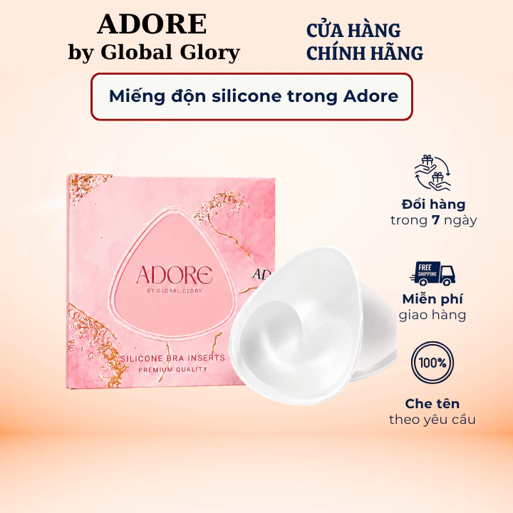 [KOC] Miếng Độn Ngực Silicone Trong Suốt Tàng Hình Adore, Miếng Đệm Nâng Ngực Tự Nhiên, Mềm Mại