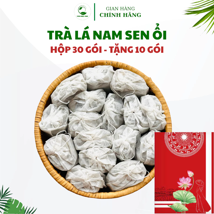 [Có Giấy VSATTP] 30 Gói Tặng 10 Gói Trà Lá Nam Sen Ổi Thảo Dược Zone 1 Hộp 30 Gói Mỗi Gói Pha 1,5-2l Nước