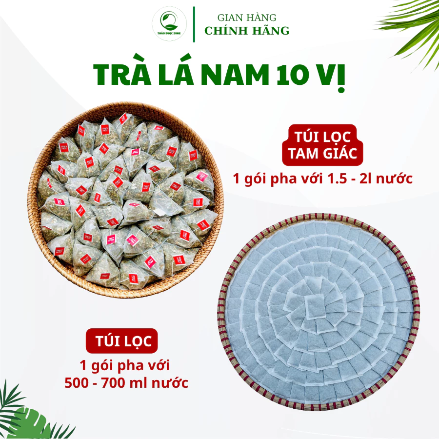 [Có Giấy VSATTP] Trà Lá Nam 10 Vị Thảo Dược Zone