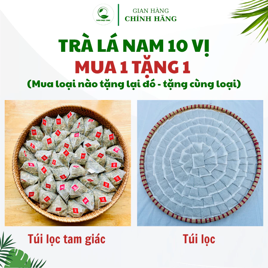 [Có Giấy VSATTP] Mua 1 Tặng 1 Trà Lá Nam 10 Vị Thảo Dược Zone