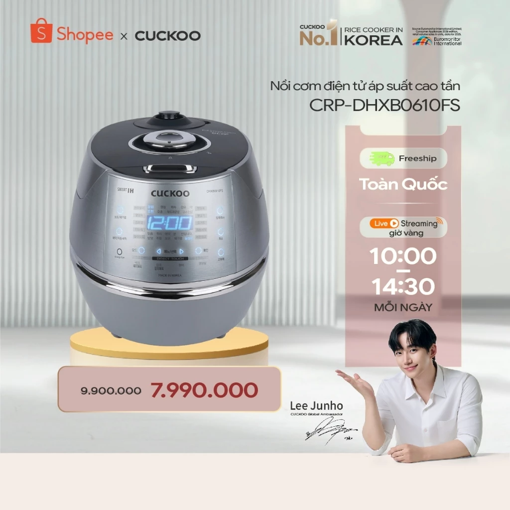 Nồi Cơm Điện CUCKOO 1.08 lít CRP-DHXB0610FS- Bản Nội Địa Tiếng Hàn - HÀNG CHÍNH HÃNG