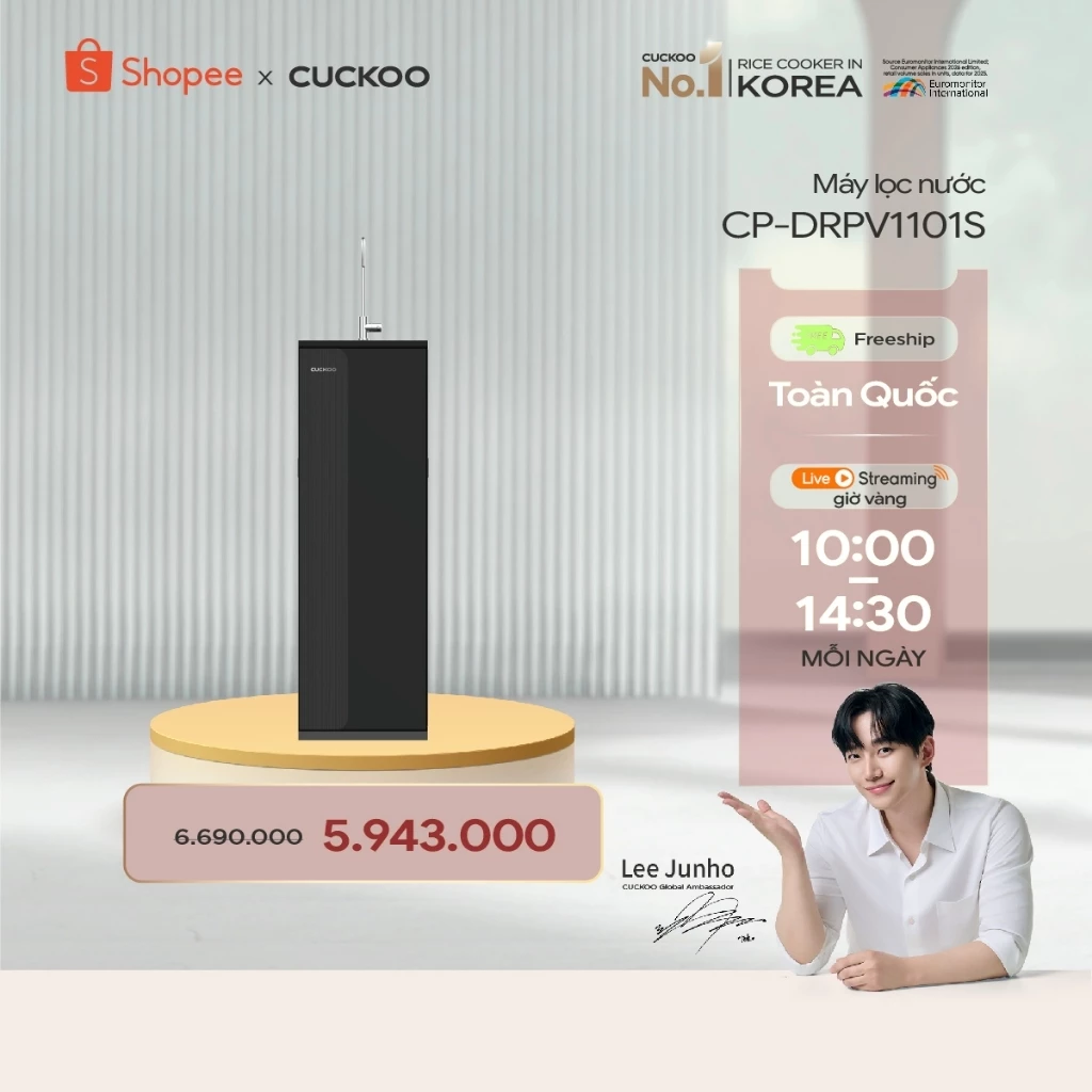 Máy Lọc Nước Cuckoo RO 11 Lõi K-Pure Signature CP-DRPV1101S/BKVNCV
