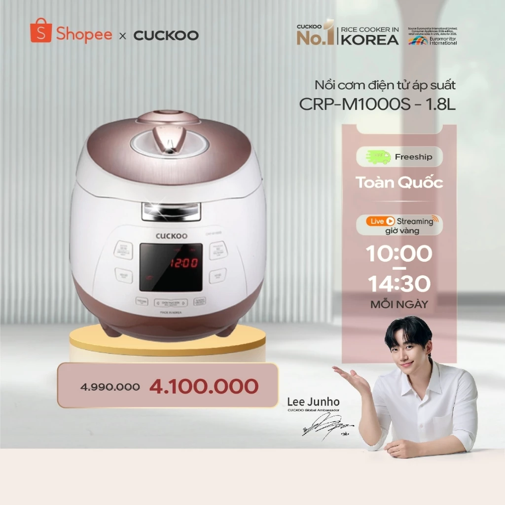 Nồi Cơm Điện CUCKOO 1,8 lít CRP-M1000S - Hàng chính hãng - Chất lượng Hàn Quốc