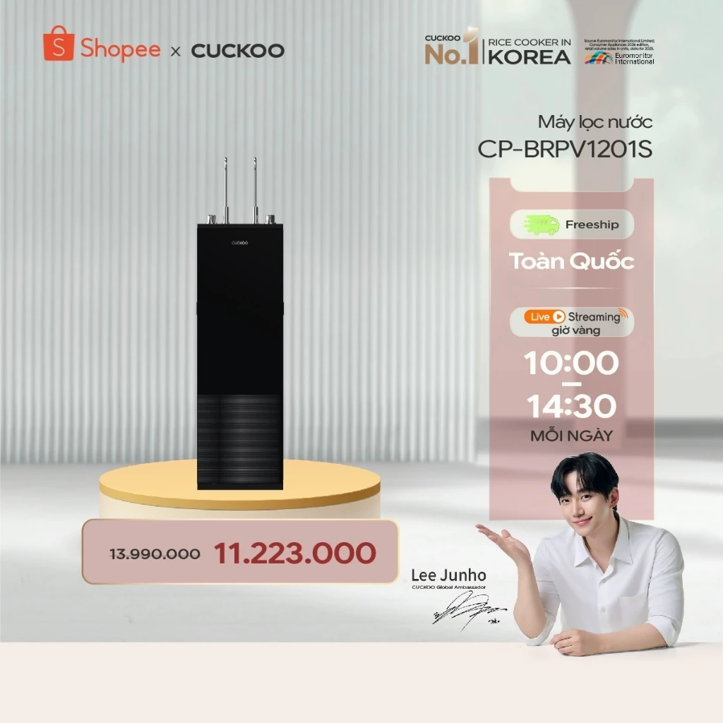 Máy Lọc Nước Nóng Lạnh Cuckoo 12 Lõi K-Pure Signature CP-BRPV1201S/BKCRVNCV