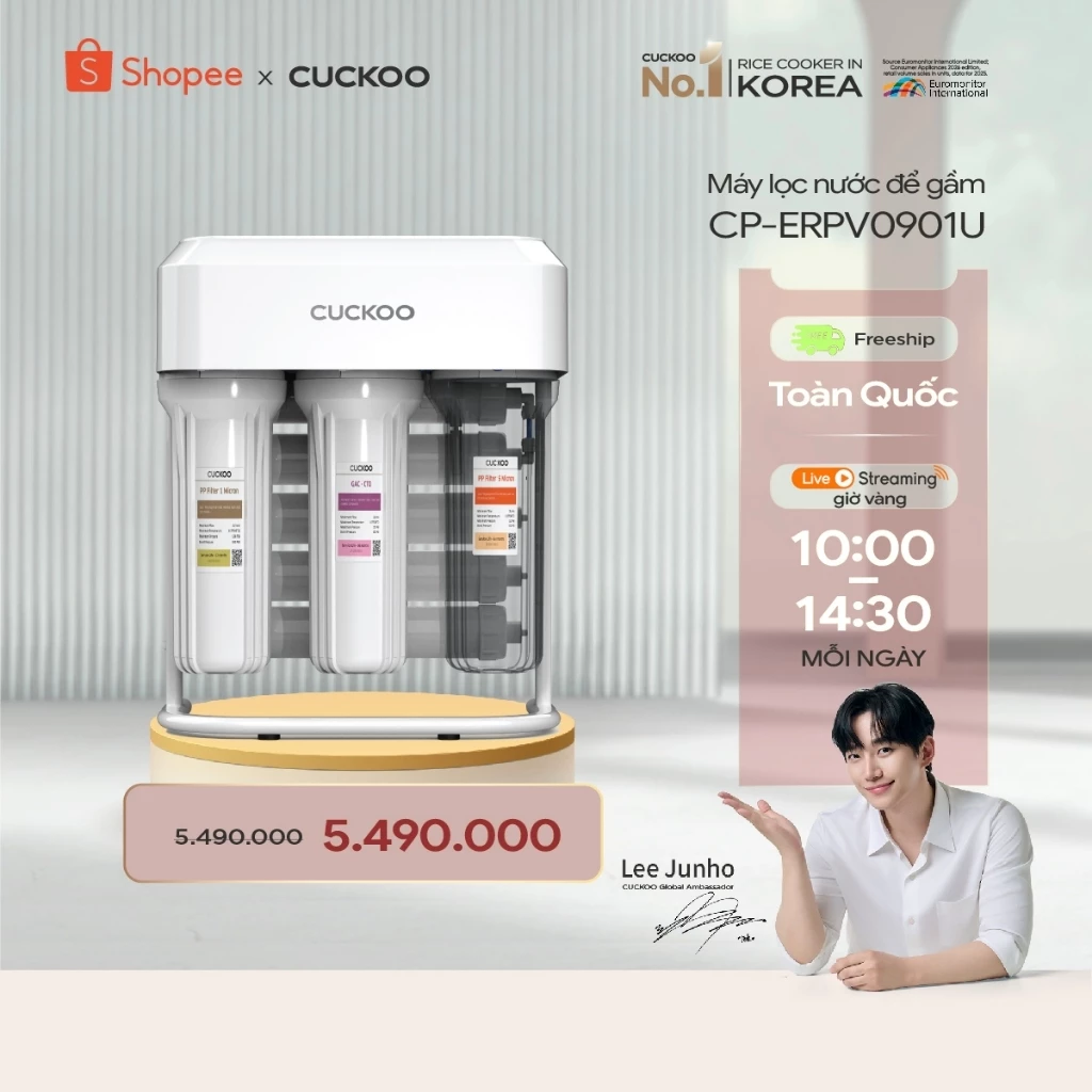 Máy Lọc Nước Để Gầm Cuckoo 9 Lõi K-Pure Signature CP-ERPV0901U/WHVNCV