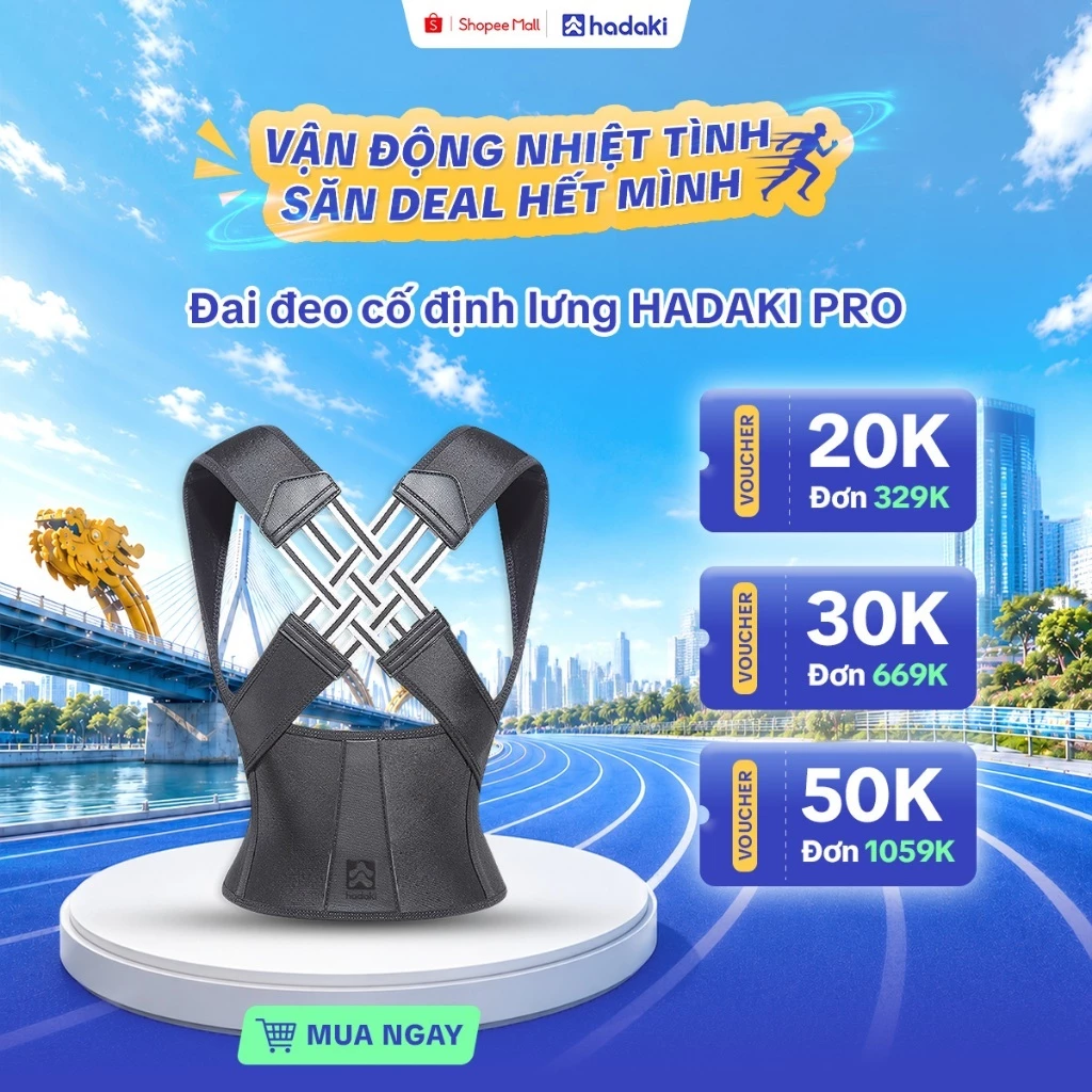 [BẢN PRO MỚI] Đai Lưng Chống Gù Công Thái Học Hadaki Hỗ Trợ Giảm Tình Trạng Gù Lưng - Thoáng Khí - Giảm Đau Mỏi