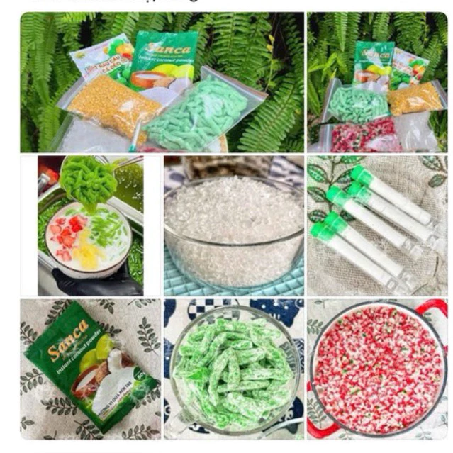 NGUYÊN LIỆU nấu chè sương sa bánh lọt