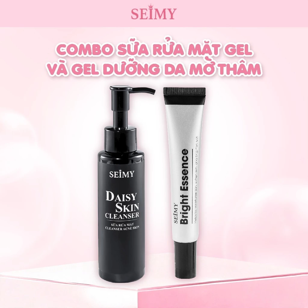 Combo Gel Dưỡng Mờ Thâm và Sữa Rửa Mặt Gel Seimy