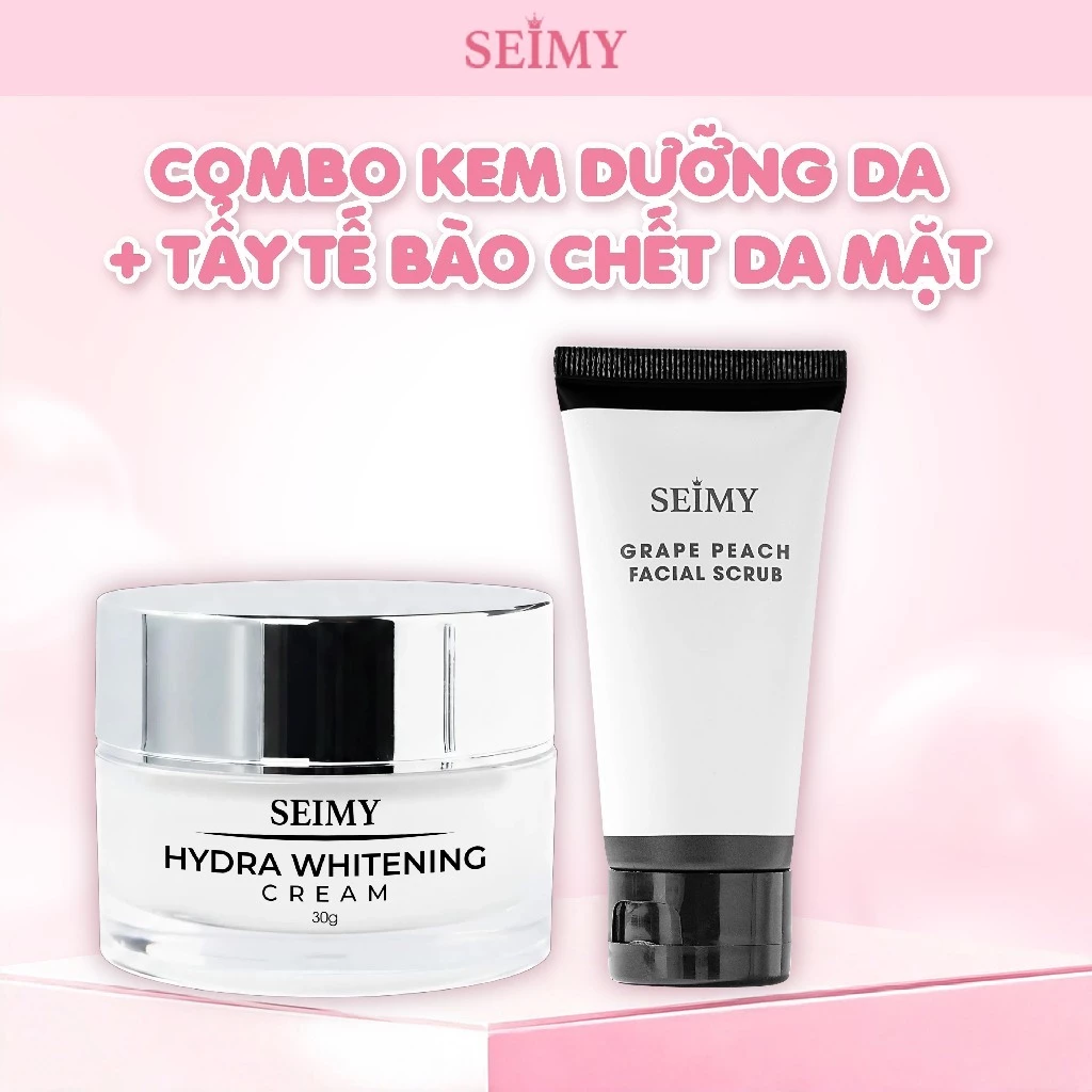 Combo Kem Dưỡng Da 30g và Tẩy Tế Bào Chết Da Mặt Seimy