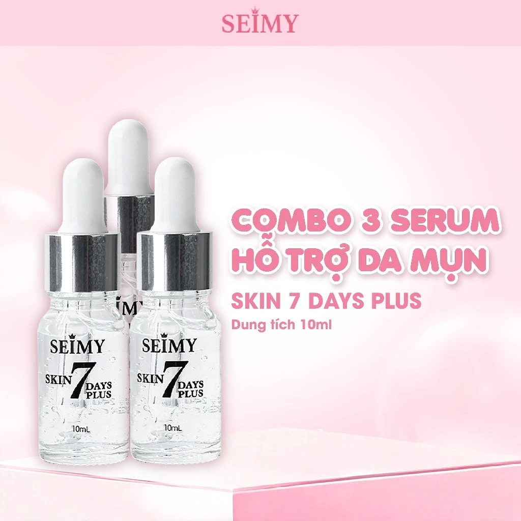 Combo 3 Chai Serum Mụn Thâm Seimy - Skin 7 Days Plus
